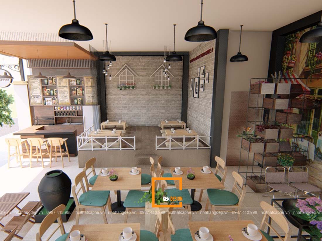 thiết kế quán cafe phong cách hiện đại